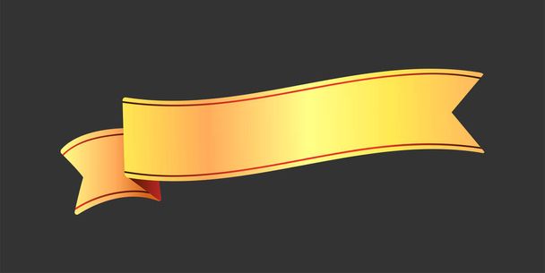 Ribbon banner vector illustration  ( text sapce ) | gold - Vektor, Bild