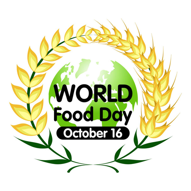 world food day symbol illustration, a simple flat vector design - Вектор,изображение
