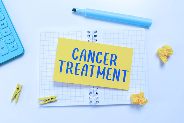 Conceptual display Cancer Treatment, Business idea financial transactions are executed in electronic format - Photo, Image