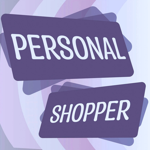 Exibição conceitual Personal Shopper, foto conceitual à procura de uma pessoa que se oferece livremente para fazer algo -57204 - Foto, Imagem