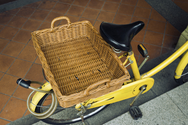 basket on bike - Photo, Image