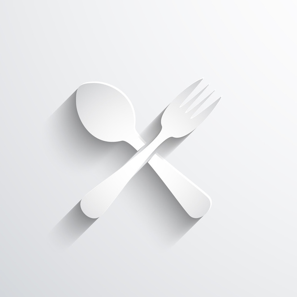 disware and cutlery web icon - Foto, Imagem