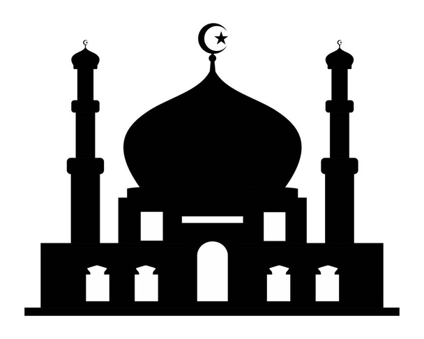 mosque silhouette icon, a simple flat design - Vector, Image