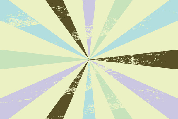Красочный вектор гранж-ретро взрыва в модных цветах 70x. Винтажный абстрактный фон гранжа. - Вектор,изображение