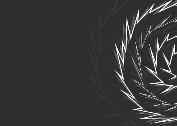 Fondo abstracto con patrón de espigas en espiral de gradiente descolorido y con algún área de espacio de copia - Vector, imagen