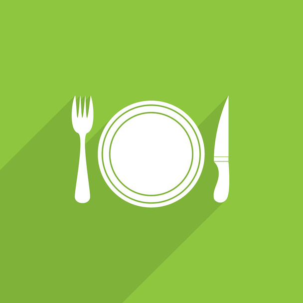 disware and cutlery web icon - Фото, зображення