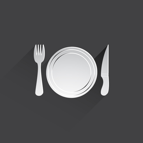 disware and cutlery web icon - Foto, Imagem