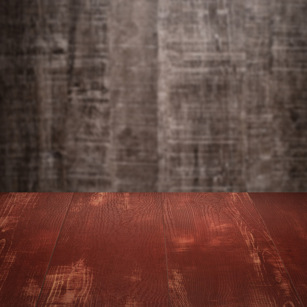 Table with wooden wall - 写真・画像
