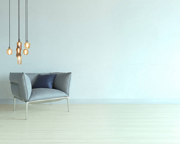 σαλόνι εσωτερική διακόσμηση ξύλινο πάτωμα, πέτρα τοίχο έννοια. διακοσμητικό φόντο για σπίτι, γραφείο και ξενοδοχείο. 3D απεικόνιση - Φωτογραφία, εικόνα