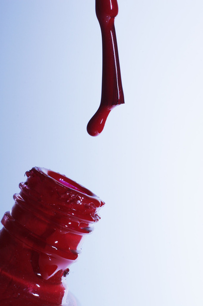 Brush with a red paint - Photo, Image