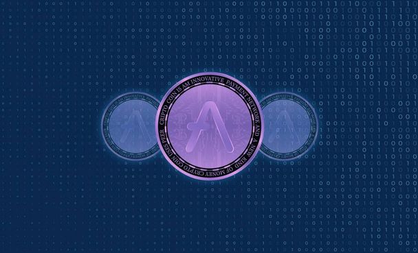 aave virtual currency images. 3d illustration. - Photo, Image