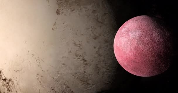 50000 Quaoar, planeta enano, orbitando juntos planeta Plutón - Metraje, vídeo