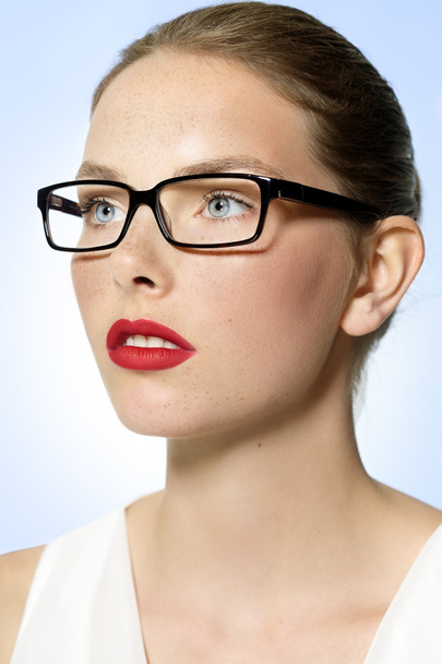 Woman Wearing Glasses - Foto, Imagen