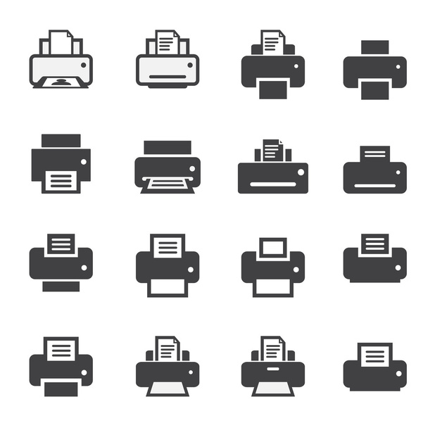print  icon set - Vecteur, image
