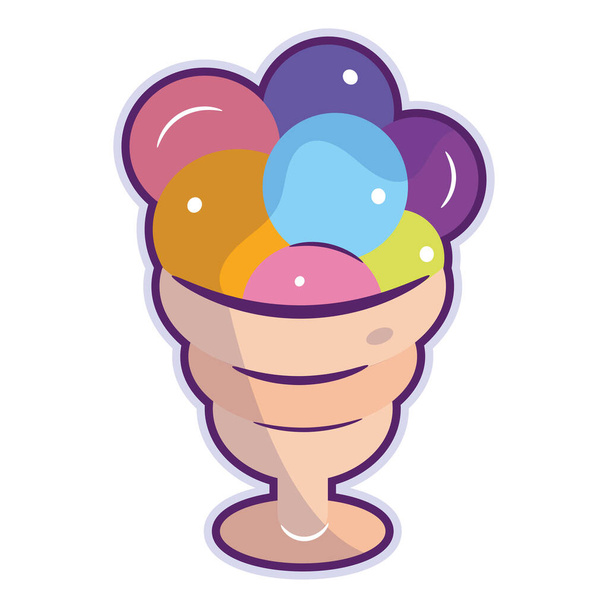 Isolated colored ice cream icon Vector illustration - Vektor, kép
