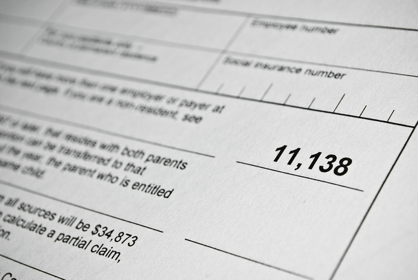 Canadian tax form. - Photo, Image