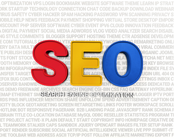 оптимизация поисковой системы, SEO background - Фото, изображение