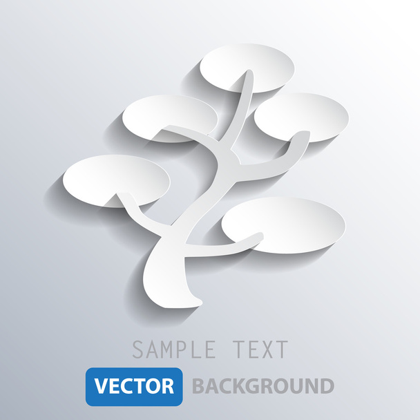 abstract white tree background, vector eps10 - Vetor, Imagem