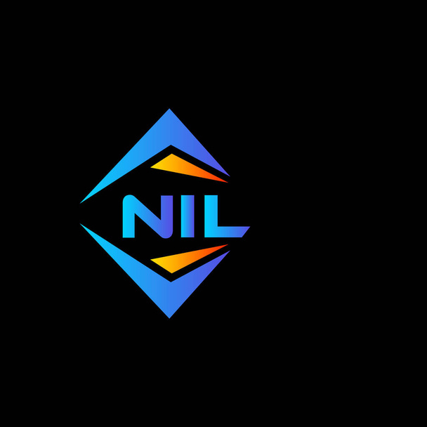 ブラックを基調としたNIL抽象技術ロゴデザイン。NILクリエイティブイニシャルレターロゴコンセプト. - ベクター画像