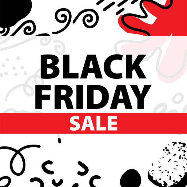 Black Friday modern promotion web banner for social media mobile apps. Elegant sale and discount promo backgrounds with abstract pattern. - Vetor, Imagem
