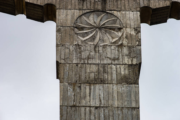 Giant swards of Didgori battle monument, famous travel landmark of Georgia - Photo, Image