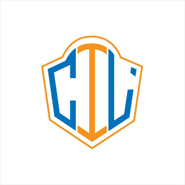 CIL abstract monogram shield logo design on white background. CIL creative initials letter logo.	 - Вектор, зображення