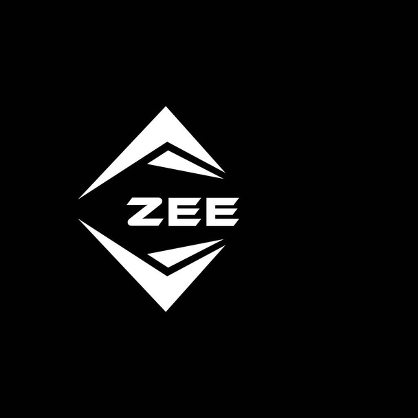ZEE abstract monogram shield logo design on black background. ZEE creative initials letter logo.	 - Vektor, kép