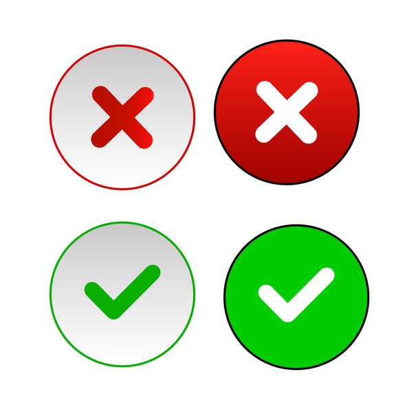 Botões de validação
 - Vetor, Imagem