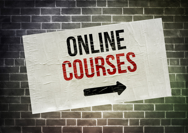 Online Courses - poster concept - Foto, Imagen