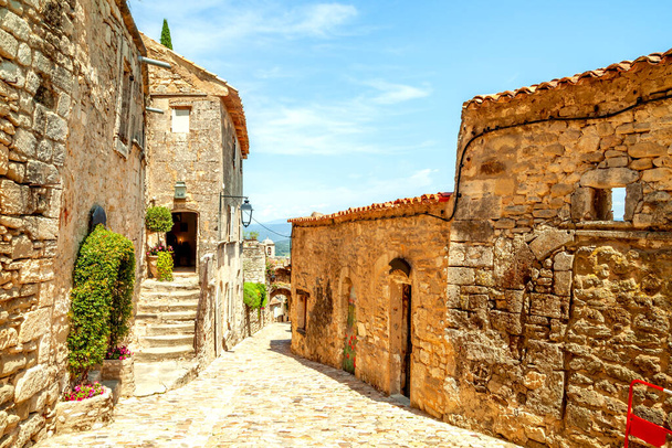 Historical city of Lacoste, Provence, France  - Fotoğraf, Görsel