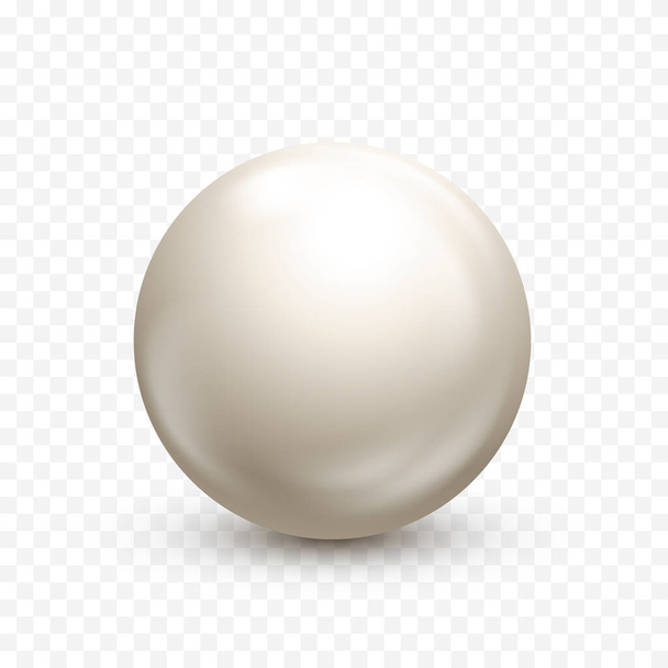 Kulečník, kulečníková koule. Snooker nebo ping pong ball. 3D bílá realistická koule nebo koule na průhledném pozadí. Vektorová ilustrace - Vektor, obrázek