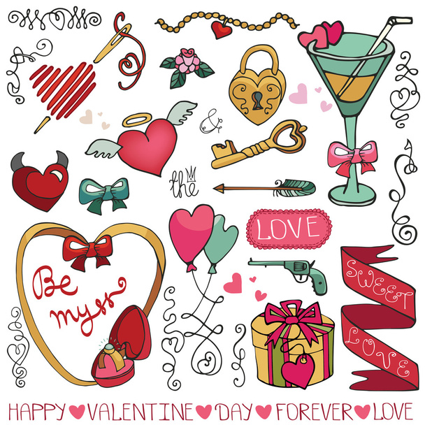 Valentine day elements collection - Foto, afbeelding