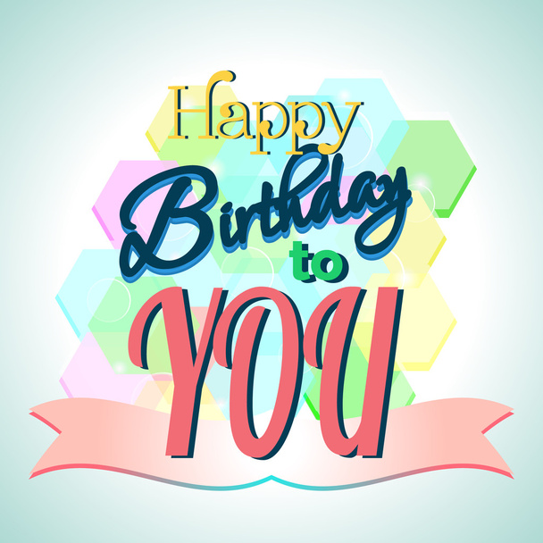 Happy Birthday Greeting Card - Вектор,изображение