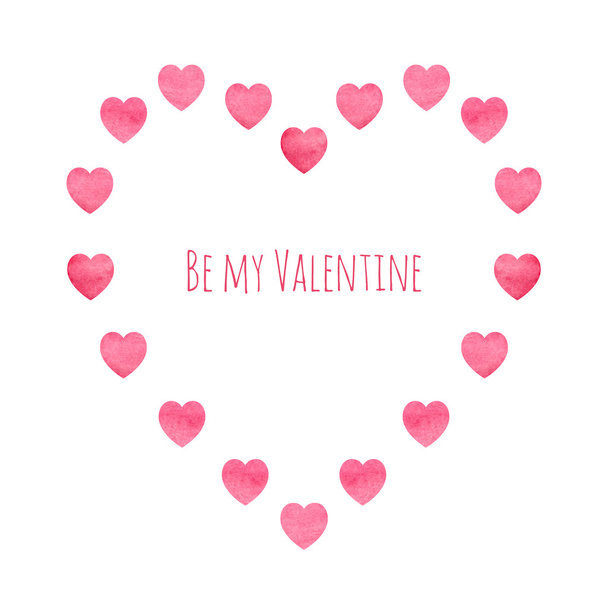 Romantic Heart Valentine card - Vector, afbeelding