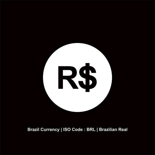 Brasile Valuta, Segno BRL, Simbolo dell'icona reale brasiliana. Illustrazione vettoriale - Vettoriali, immagini