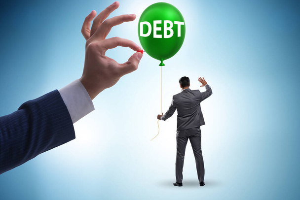 Conceito de dívida e empréstimo com o balão - Foto, Imagem