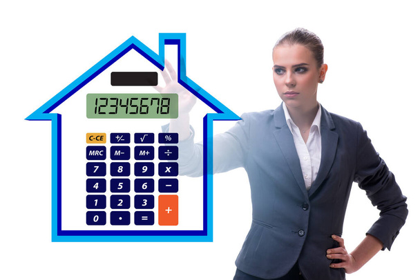 Koncept hypotečního úvěru s kalkulačkou - Fotografie, Obrázek
