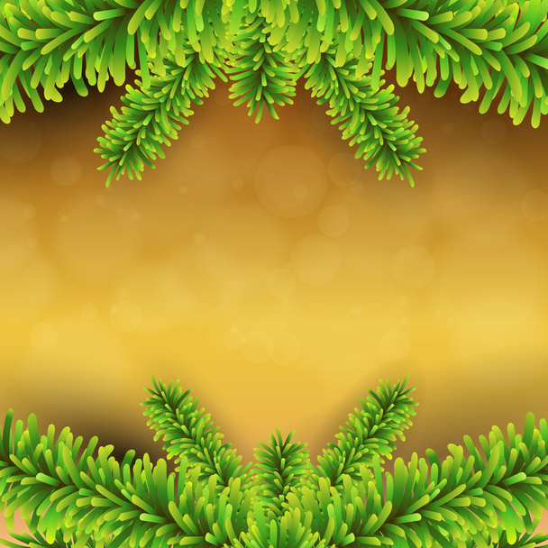 クリスマス カード。スプルースの枝と冬の背景。ベクトル図. - ベクター画像