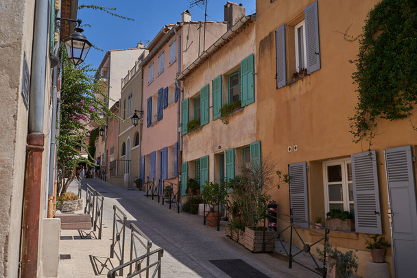 Saint Tropez, France - August 8, 2022 - the narrow streets and squares of the world-famous French town on a summer afternoon                                - Photo, image
