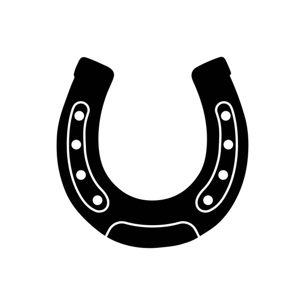 Icona del ferro di cavallo. Forma a ferro di cavallo. Simbolo fortuna isolato. Illustrazione vettoriale. - Vettoriali, immagini