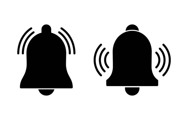 Вектор Bell Icon для веб и мобильного приложения. Знак уведомления и символ дизайна веб-сайта - Вектор,изображение