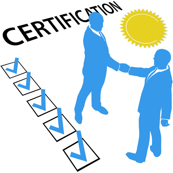 Hanki sertifioitu ja ansaita virallinen sertifiointiasiakirja
 - Vektori, kuva