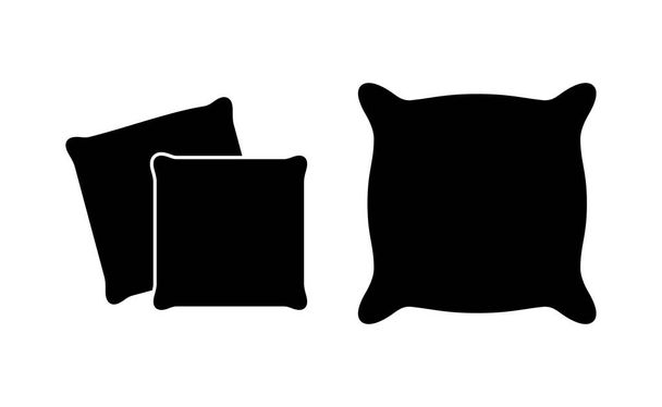 Webおよびモバイルアプリ用の枕アイコンベクトル。枕の記号と記号。快適なふわふわ枕 - ベクター画像