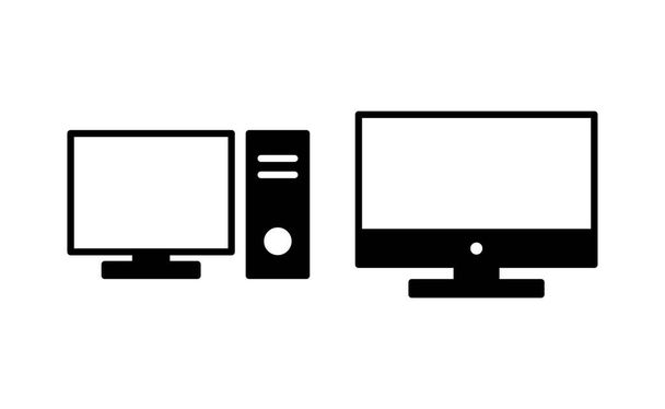 Computer icon vector for web and mobile app. computer monitor sign and symbol - Vektör, Görsel