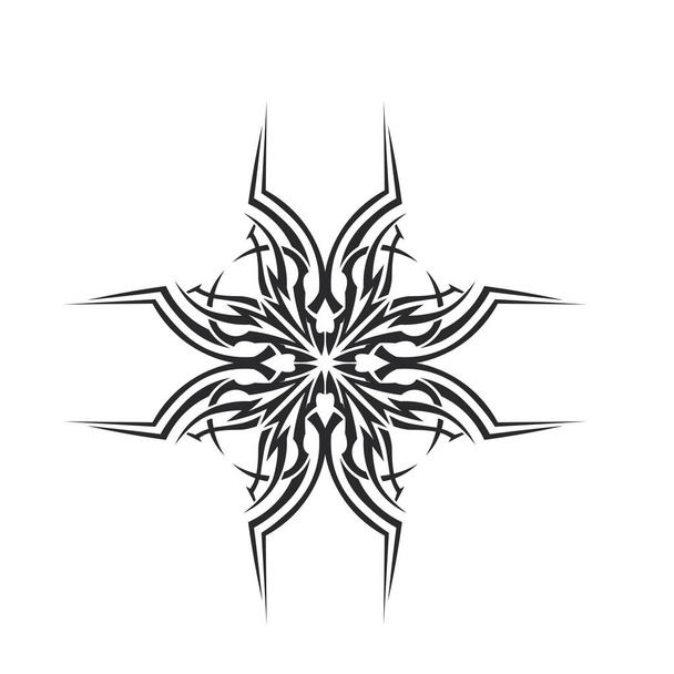 部族パターンタトゥーベクトルアートデザイン、タトゥー部族抽象袖、白地に隔離されたスケッチアートデザイン、シンプルなロゴ. - ベクター画像