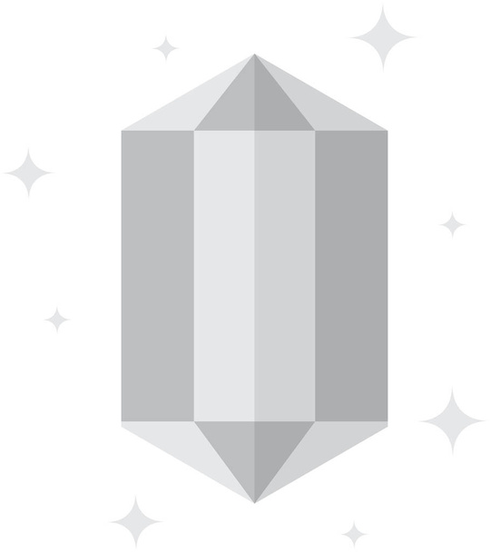 diamant met fonkelende illustratie in minimale stijl geïsoleerd op de achtergrond - Vector, afbeelding