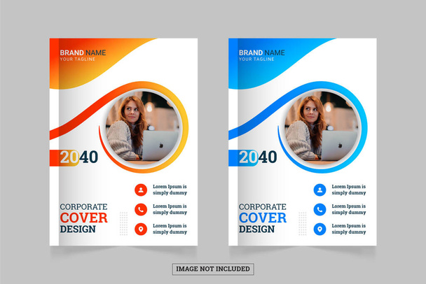 City background annual business corporate book cover design template in a4 or can be used to annual report, magazine, flyer, poster, portfolio, company profile, website, brochure cover design  - Vector, Image