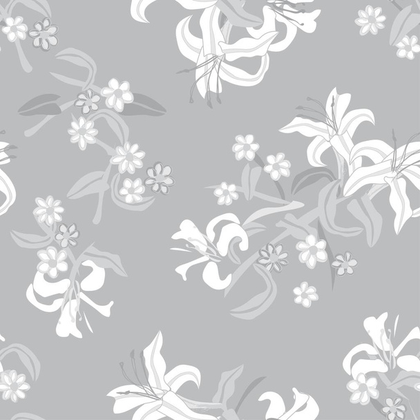 Tropical Floral seamless pattern background for fashion textiles, graphics, backgrounds and crafts - ベクター画像