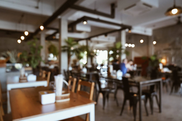 abstract blur cafe and restaurant for background - Fotoğraf, Görsel