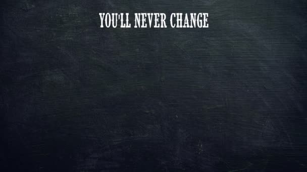 You will never change your life until you change something motivation quote - Footage, Video